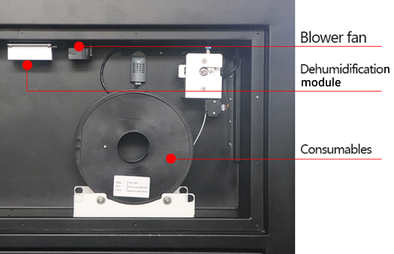 La cámara de almacenamiento de filamento de la impresora Sermoon M1